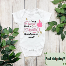 Load image into Gallery viewer, Every princess needs a Fairy Godmother, Baby onesie - JJs Mini Fashionistas
